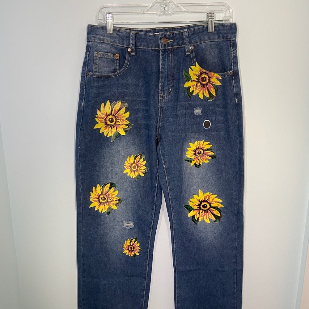 Sunflower Printed Jeans